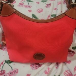 Dooney & Bourke Red Nylon Large Erica Shoulder Bag